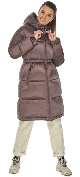 Курточка жіноча комфортна зимова кольору сепії модель 57240 Braggart "Angel's Fluff" фото 1