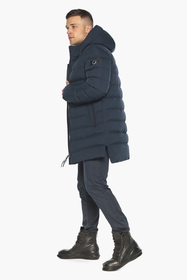 Зимняя практичная куртка тёмно-синяя модель 49080 Braggart "Aggressive" фото 7