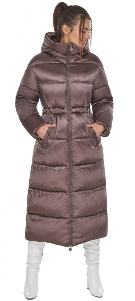 Куртка жіноча практична у кольорі сепії для зими модель 53140 Braggart "Angel's Fluff" фото 1