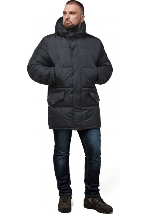 Оригинальная куртка мужская графитовая зимняя модель 27055 Braggart "Dress Code" фото 1