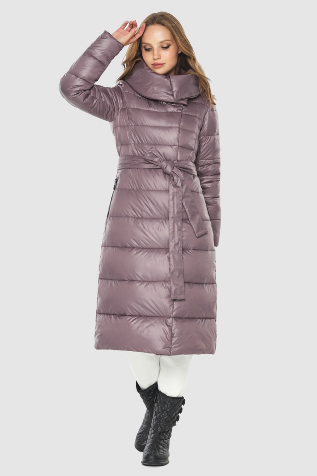 Пудровая женская куртка на молнии и кнопках модель 60015  фото 3