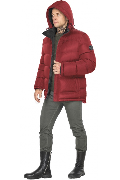 Куртка бордовая мужская зимняя с карманами модель 51999 Braggart "Aggressive" фото 1