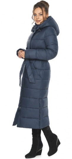 Женская курточка с ветрозащитной планкой синяя модель 21207 Ajento фото 1