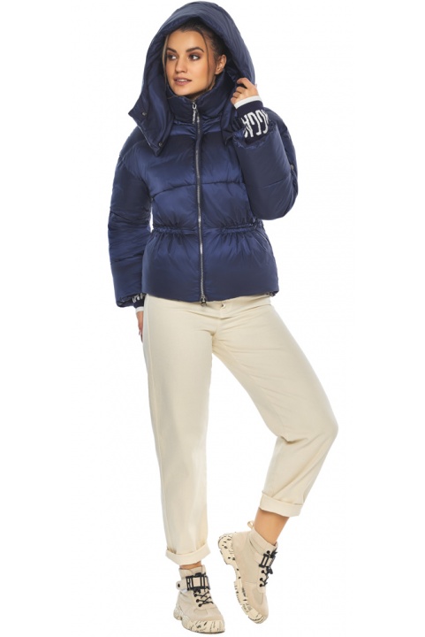 Зимняя куртка фирменная женская синий бархат модель 41975 Braggart "Angel's Fluff" фото 1