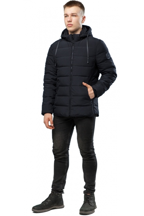 Чёрная детская зимняя куртка для мальчика модель 6016 Kiro Tokao – Ajento фото 1