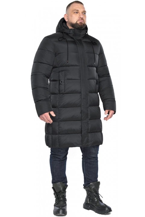 Зимняя чёрная куртка мужская с качественной фурнитурой модель 63518 Braggart "Dress Code" фото 1