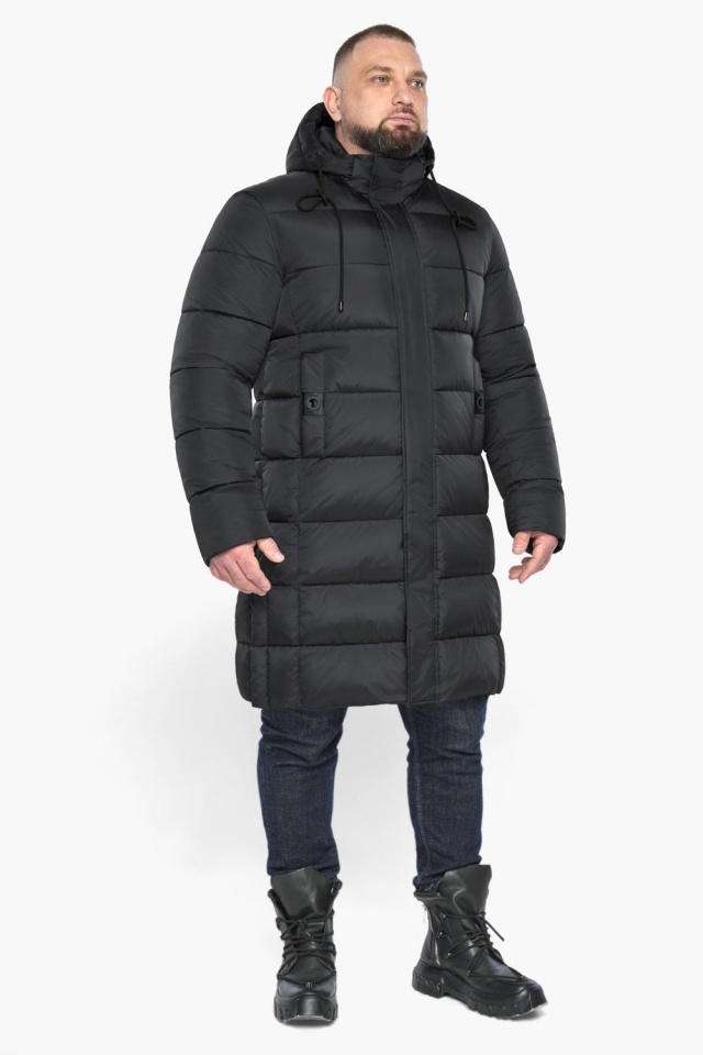 Зимова чорна куртка чоловіча з якісною фурнітурою модель 63518 Braggart "Dress Code" фото 3