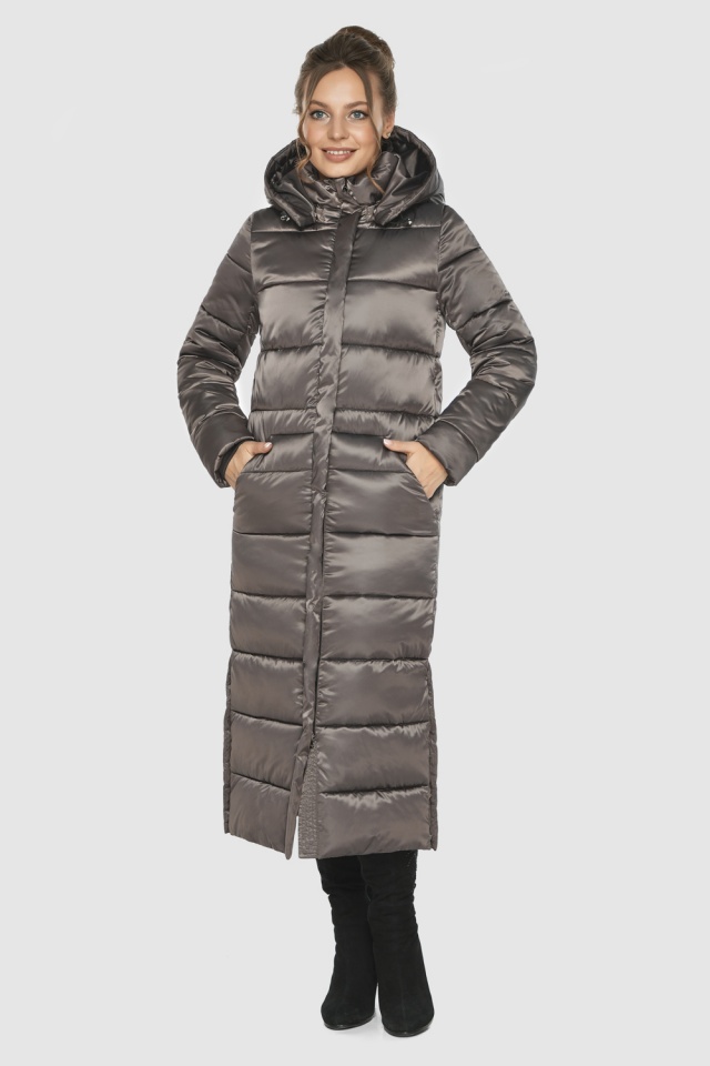 Женская капучиновая куртка, подчёркивающая фигуру, модель 21207 Ajento фото 5