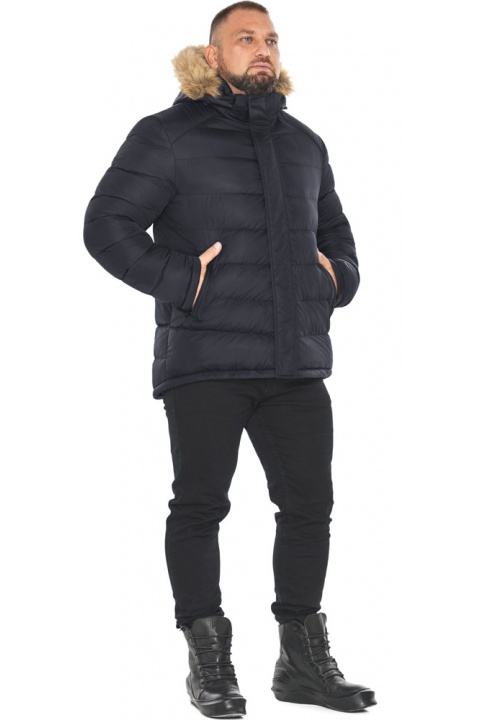 Комфортная чёрно-синяя куртка мужская модель 49868 Braggart "Aggressive" фото 1