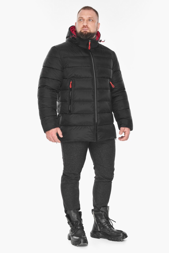 Чоловіча зимова чорна непромокальна куртка модель 53635 Braggart "Aggressive" фото 3