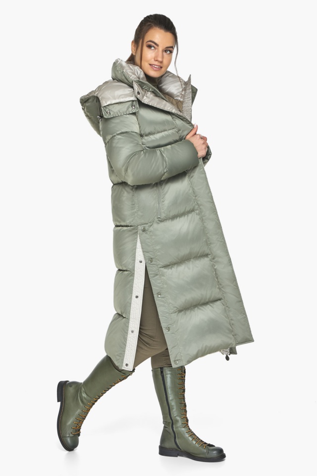 Нефритова жіноча курточка вільного пошиття модель 53570 Braggart "Angel's Fluff" фото 3