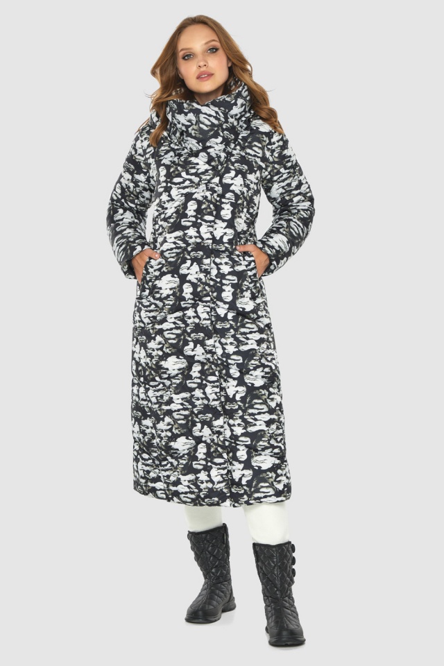 Довга жіноча куртка з красивим малюнком модель 60035 Kiro – Wild – Tiger фото 2