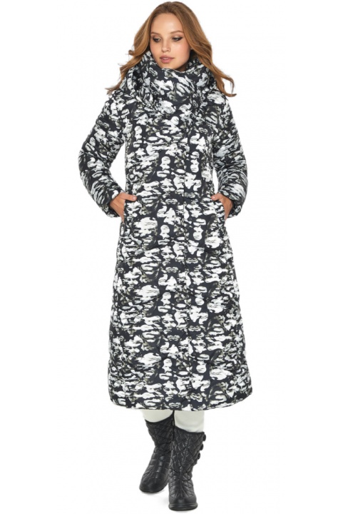 Довга жіноча куртка з красивим малюнком модель 60035 Kiro – Wild – Tiger фото 1