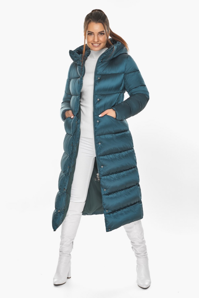 Зимняя женская куртка атлантического цвета модель 58450 Braggart "Angel's Fluff" фото 2