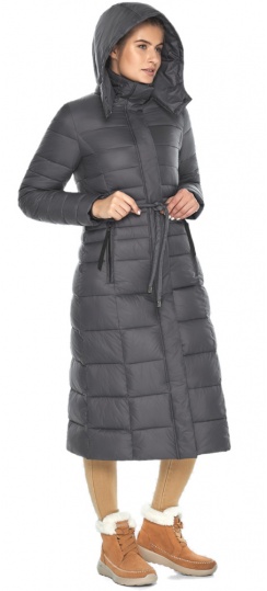 Куртка серая осенне-весенняя женская приталенного силуэта модель 21375 Ajento фото 1