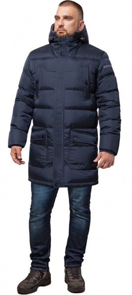 Темно-синя куртка зимова чоловіча тепла модель 32045 Braggart "Dress Code" фото 1