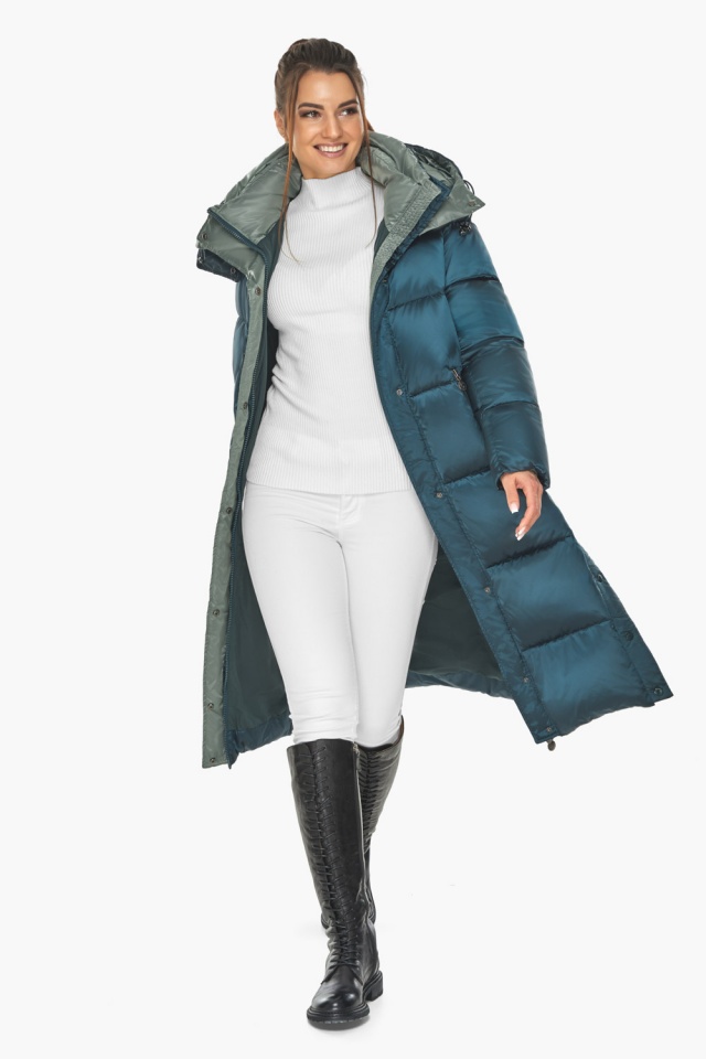 Жіноча куртка зимова в атлантичному кольорі модель 53570 Braggart "Angel's Fluff" фото 3
