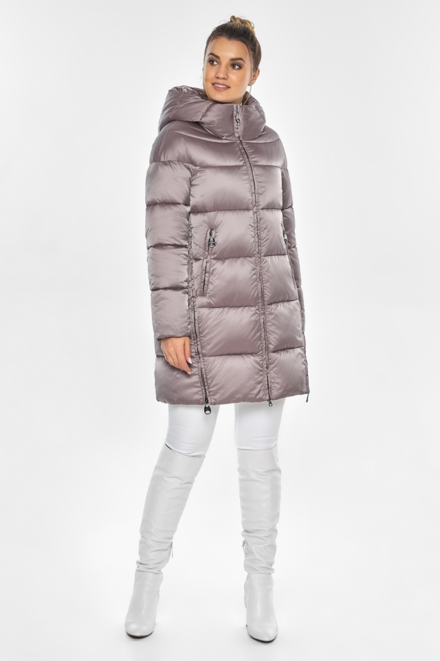 Женская пудровая зимняя куртка с внутренним ветрозащитным клапаном модель 51120 Braggart "Angel's Fluff" фото 2