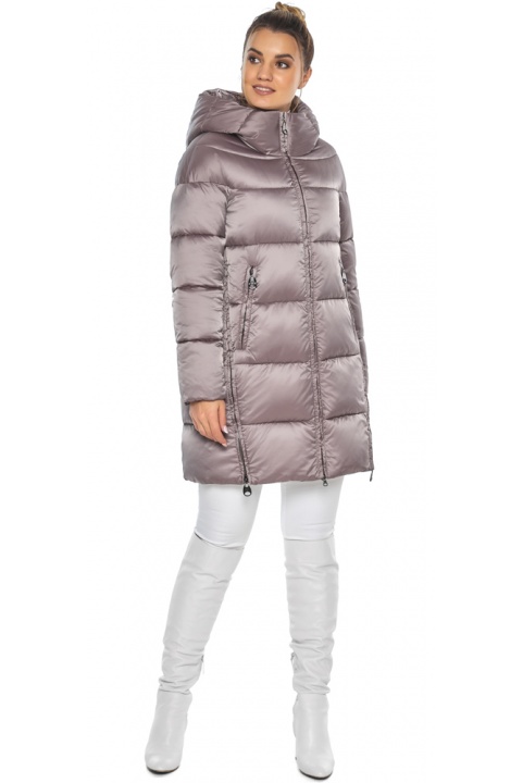 Женская пудровая зимняя куртка с внутренним ветрозащитным клапаном модель 51120 Braggart "Angel's Fluff" фото 1