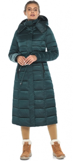 Зелёная весенняя женская куртка с искусственным наполнителем модель 21375 Ajento фото 1