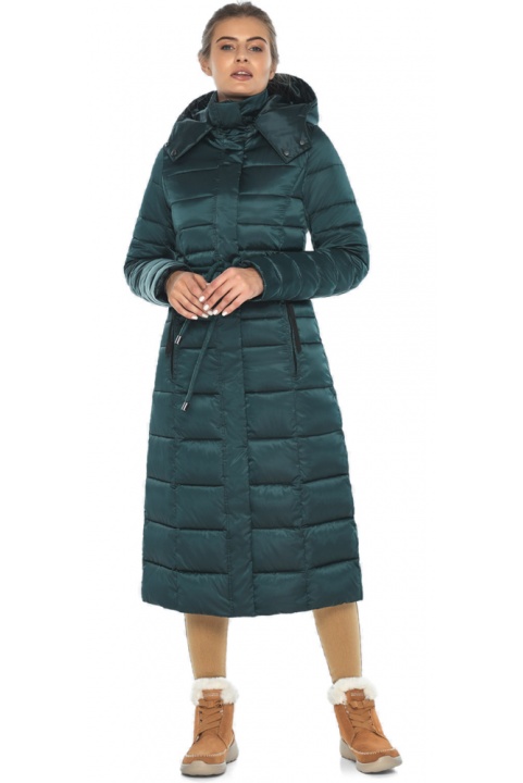 Зелёная весенняя женская куртка с искусственным наполнителем модель 21375 Ajento фото 1