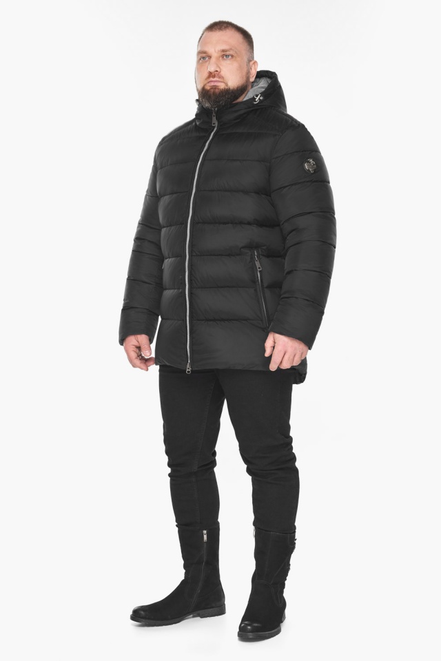 Мужская зимняя чёрная непродуваемая куртка модель 53111 Braggart "Aggressive" фото 3