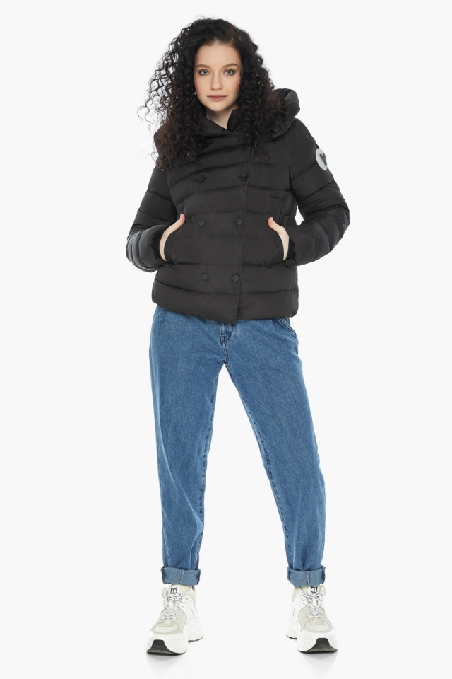 Куртка зі знімним капюшоном жіноча чорна модель 22150 Youth фото 2