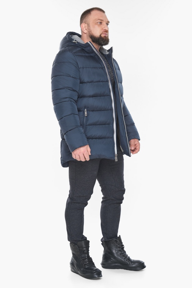 Куртка мужская зимняя с капюшоном цвет тёмно-синий модель 53111 Braggart "Aggressive" фото 3