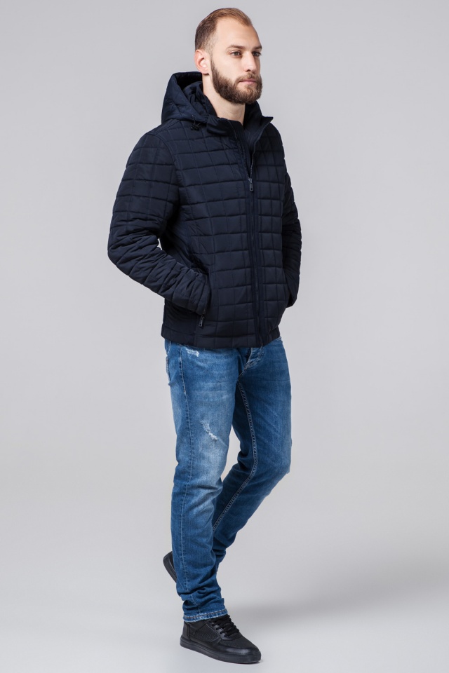 Модна осінньо-весняна куртка чоловіча темно-синя модель 2475 Braggart "Evolution" фото 2