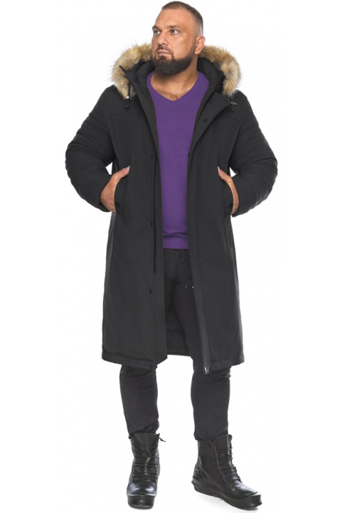 Куртка износостойкая мужская зимняя чёрная модель 58013 Braggart "Arctic" фото 1