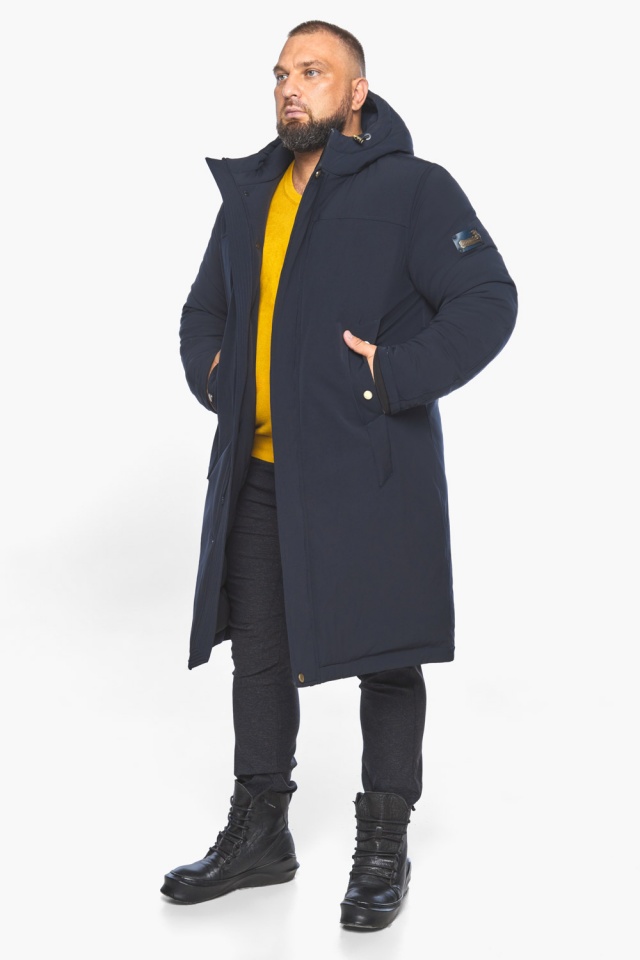 Куртка мужская зимняя брендовая тёмно-синяя модель 15318 Braggart "Arctic" фото 3