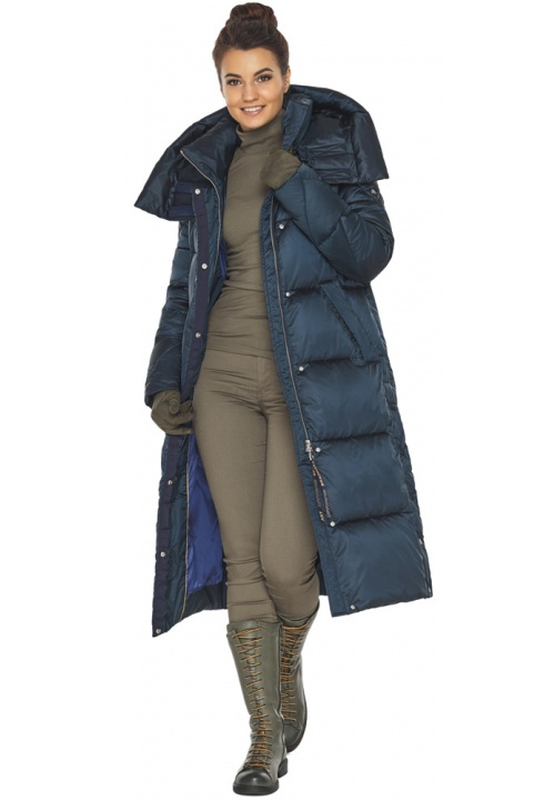 Тёплая синяя куртка женская зимняя модель 41565 Braggart "Angel's Fluff" фото 1