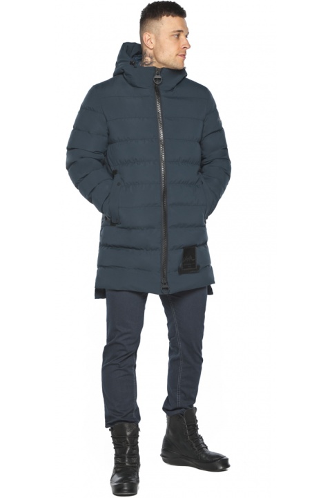 Мужская брендовая графитово-синяя зимняя куртка модель 49022 Braggart "Aggressive" фото 1