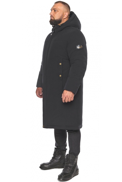 Куртка мужская зимняя однотонная чёрная модель 15318 Braggart "Arctic" фото 1