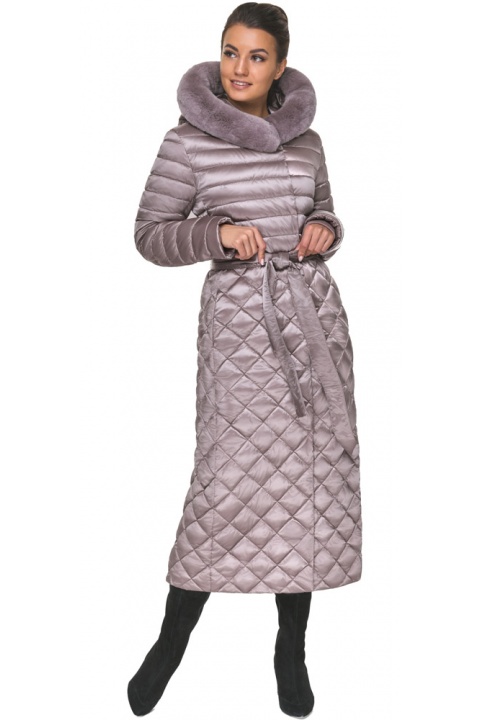 Куртка-пальто жіноче зимове в кольорі пудри модель 31012 Braggart "Angel's Fluff" фото 1
