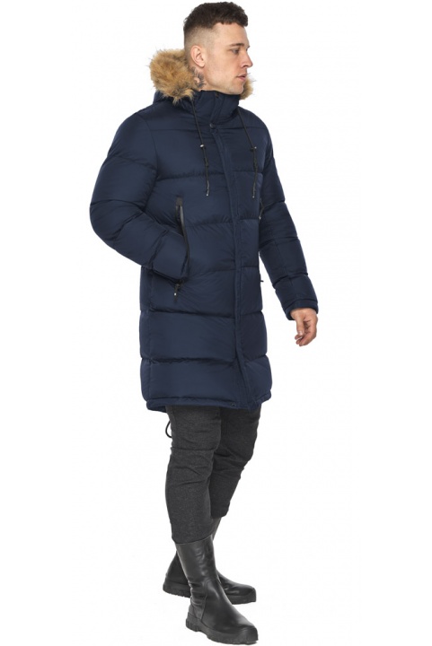 Тёмно-синяя мужская практичная куртка для зимы модель 49318 Braggart "Dress Code" фото 1
