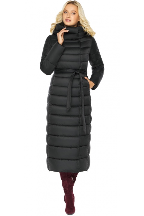 Чорна куртка жіноча зимова на блискавці модель 46620 Braggart "Angel's Fluff" фото 1