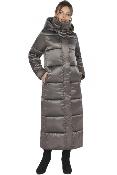Куртка капучиновая женская с карманами на потайных молниях модель 21972 Ajento фото 1