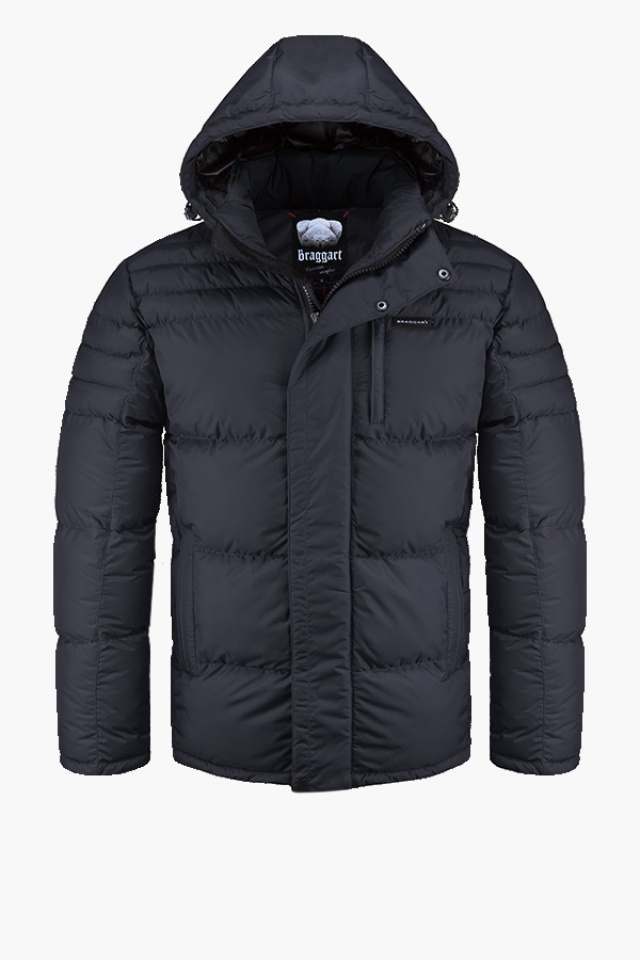 Зимняя мужская утеплённая куртка чёрного цвета модель 9330 Braggart "Dress Code" фото 2