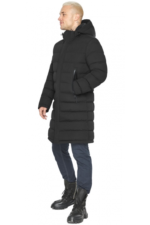 Брендовая чёрная мужская куртка на зиму модель 51801 Braggart "Dress Code" фото 1