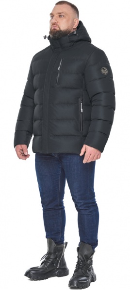 Чоловіча зимова тепла куртка у графітовому кольорі модель 63619 Braggart "Aggressive" фото 1