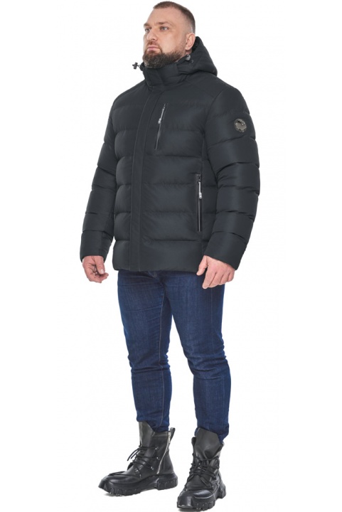 Мужская зимняя тёплая куртка в графитовом цвете модель 63619 Braggart "Aggressive" фото 1