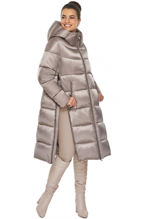 Утеплена куртка жіноча зимова кольору аметрину модель 55120 Braggart "Angel's Fluff" фото 1