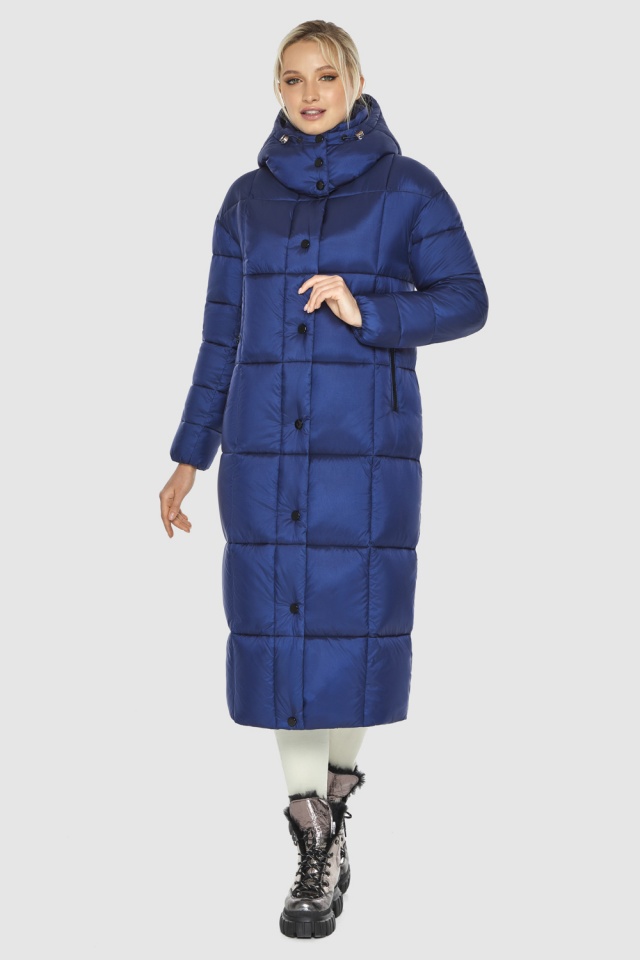 Синяя куртка с карманами женская на зиму модель 60052 Kiro – Wild – Tiger фото 2