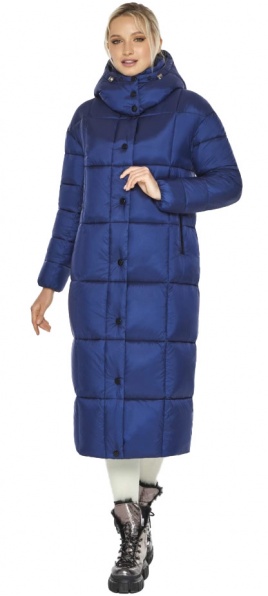 Синяя куртка с карманами женская на зиму модель 60052 Kiro – Wild – Tiger фото 1
