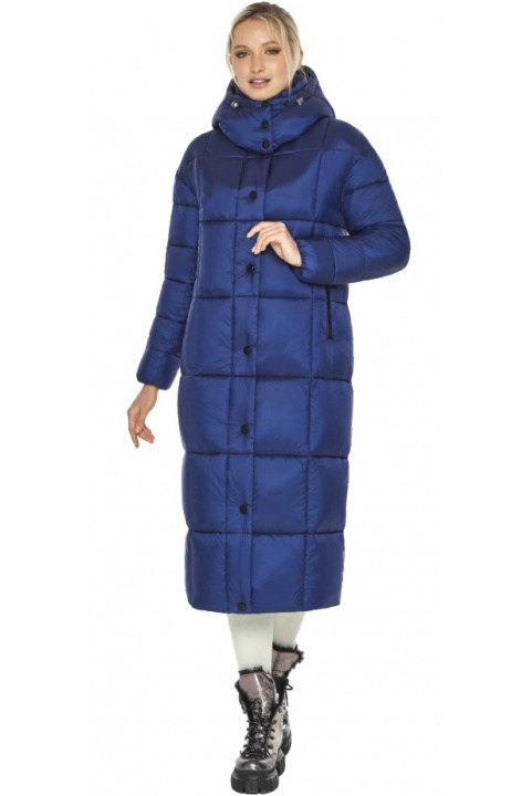 Синяя куртка с карманами женская на зиму модель 60052 Kiro – Wild – Tiger фото 1