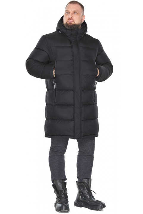 Зимняя мужская утеплённая куртка чёрного цвета модель 63717 Braggart "Dress Code" фото 1
