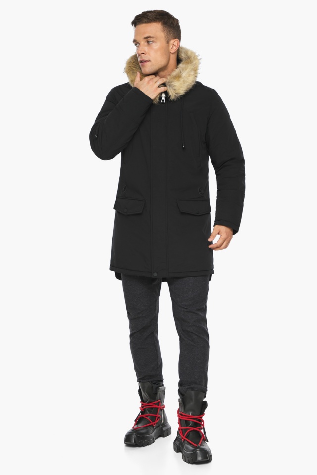 Куртка – воздуховик мужской зимний чёрный модель 45062 Braggart "Angel's Fluff Man" фото 2