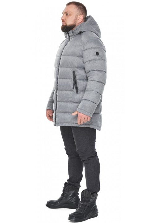 Мужская зимняя удобная куртка цвет серый меланж модель 63566 Braggart "Aggressive" фото 1