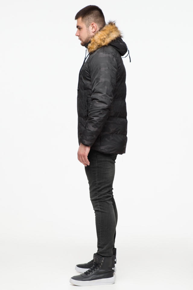 Зимняя милитари-куртка чёрного цвета на мужчину модель 25310 Braggart "Youth" фото 5